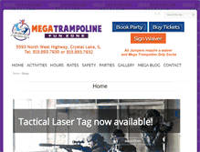 Tablet Screenshot of megatrampoline.com